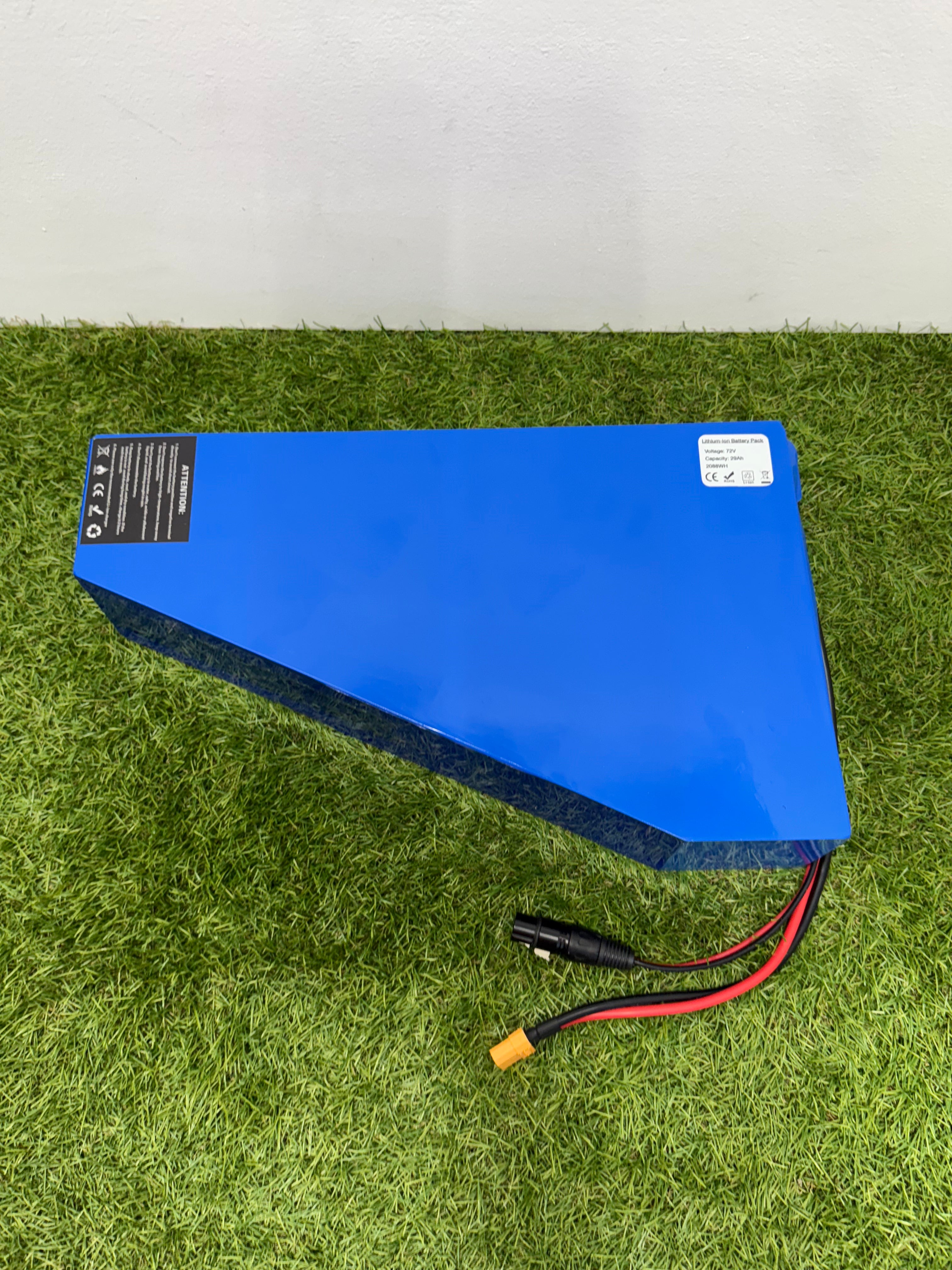 72v 29ah Triangle Li-ion Ebike Battery Electric Bike with 4a charger Soft Case