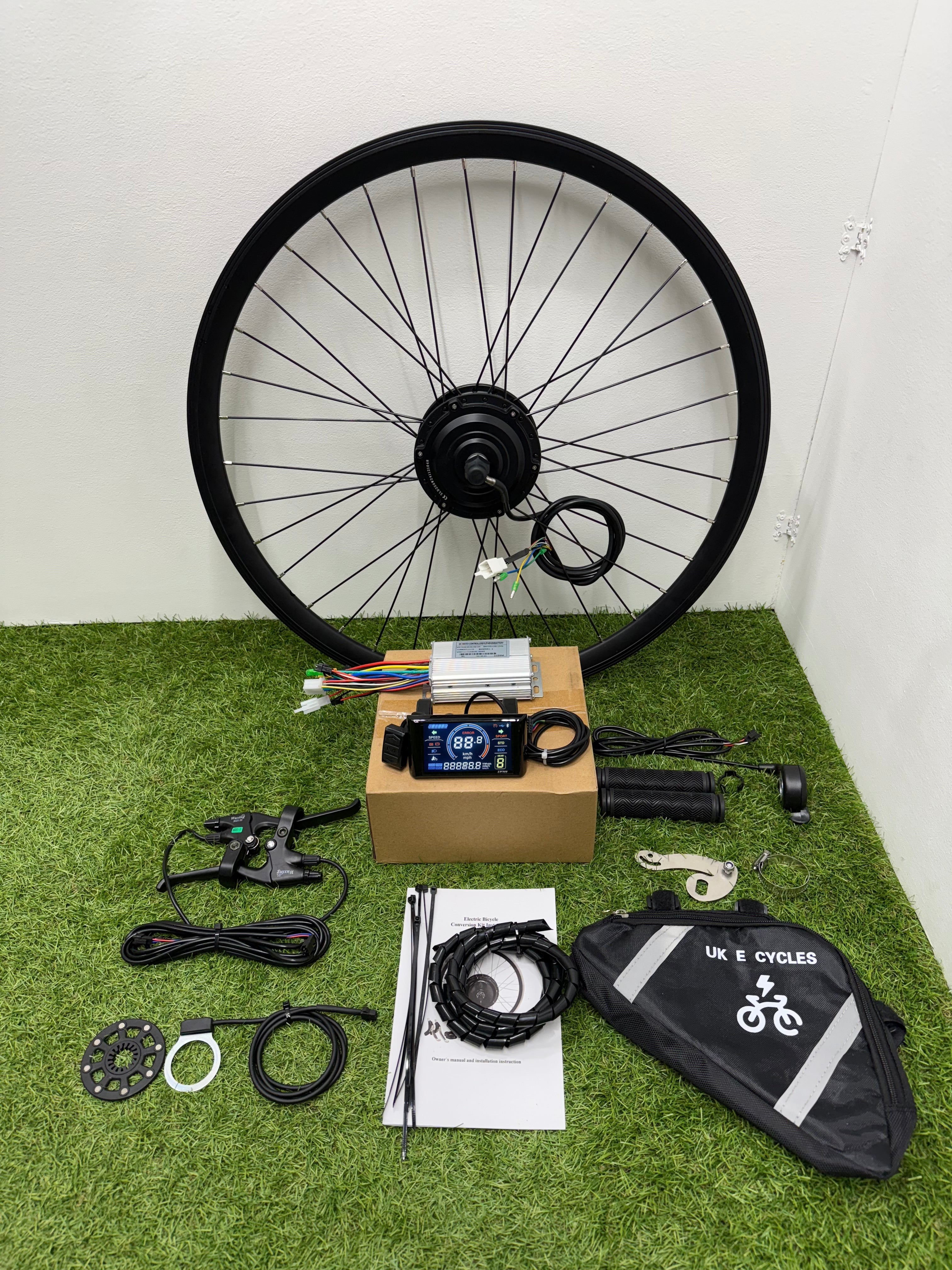 250w kit 27.5” 36V/48V Ebike Conversion Kit Front Wheel Colour LCD Display