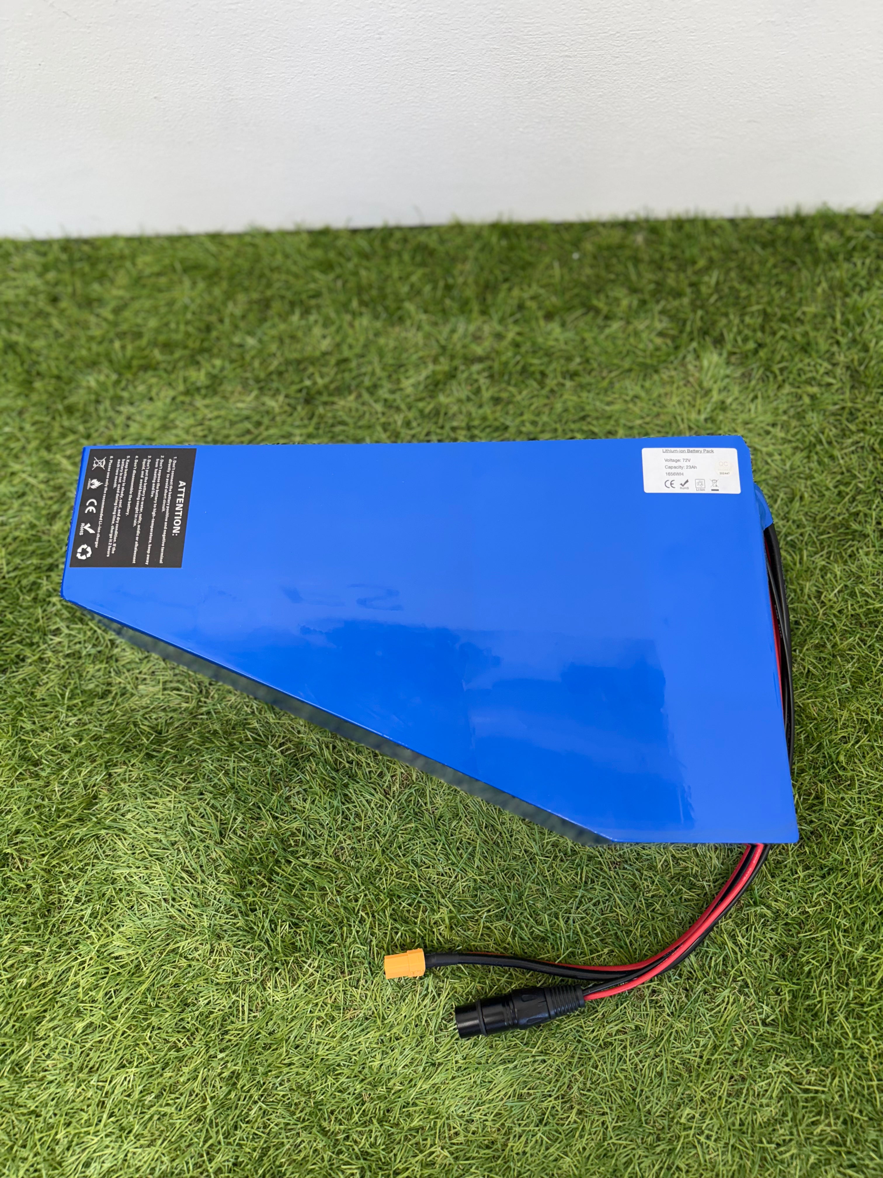 72v 23ah Triangle Li-ion Ebike Battery Electric Bike with 4a charger Soft Case