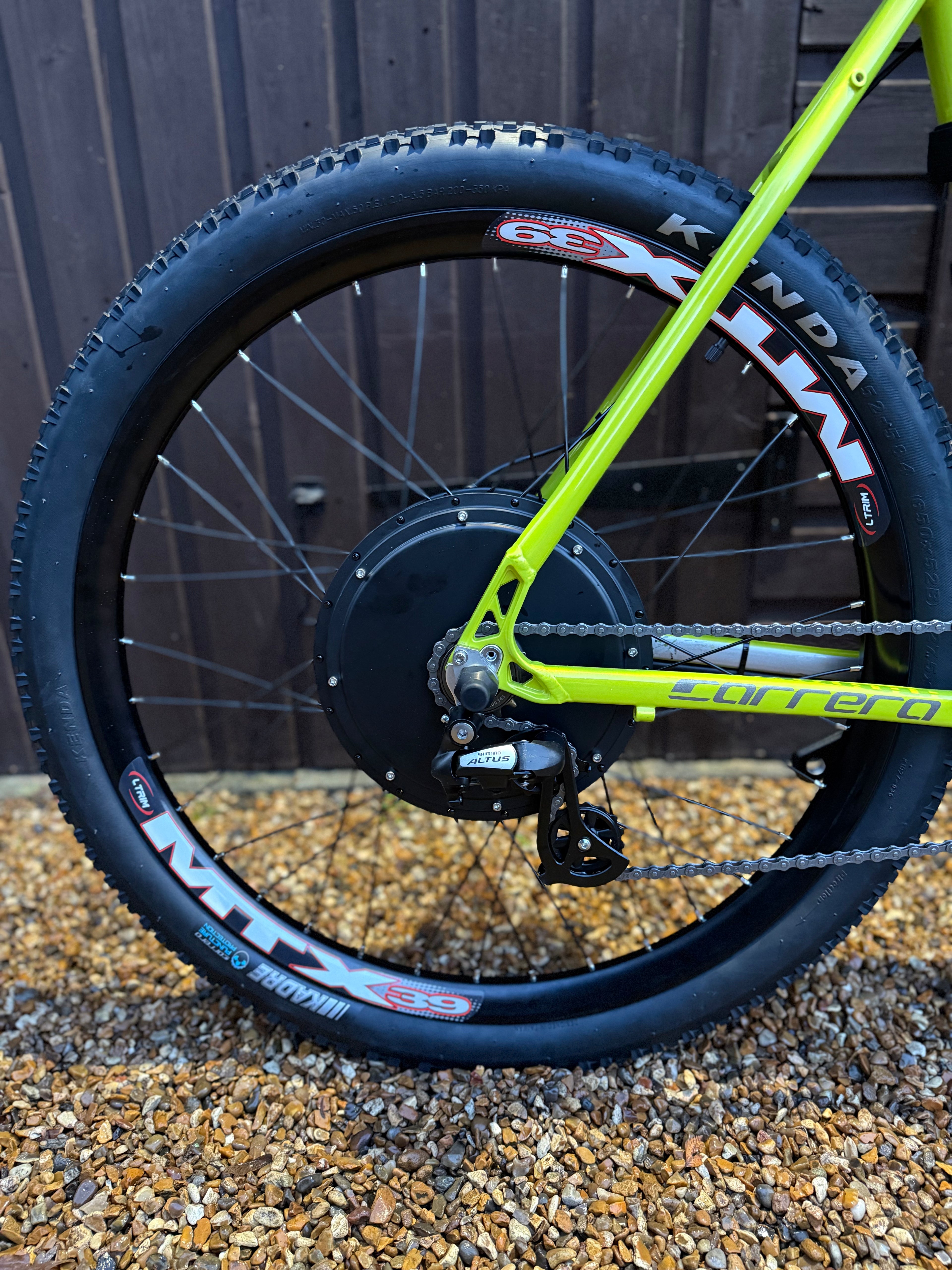 Carrera Vengeance electric bike 72v 3000 Watts mtx Lithium🔋 lime Green Edition