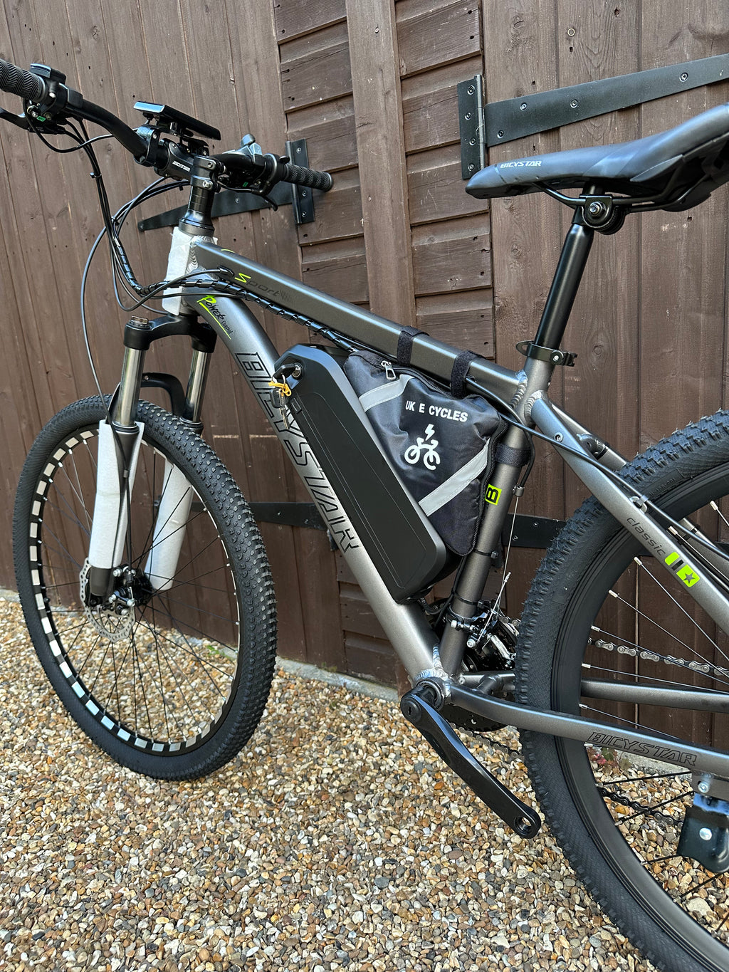 Bicystar electric bike grey edition 36v 250 Watts 27.5/29 inch Mountain bike Road legal Power