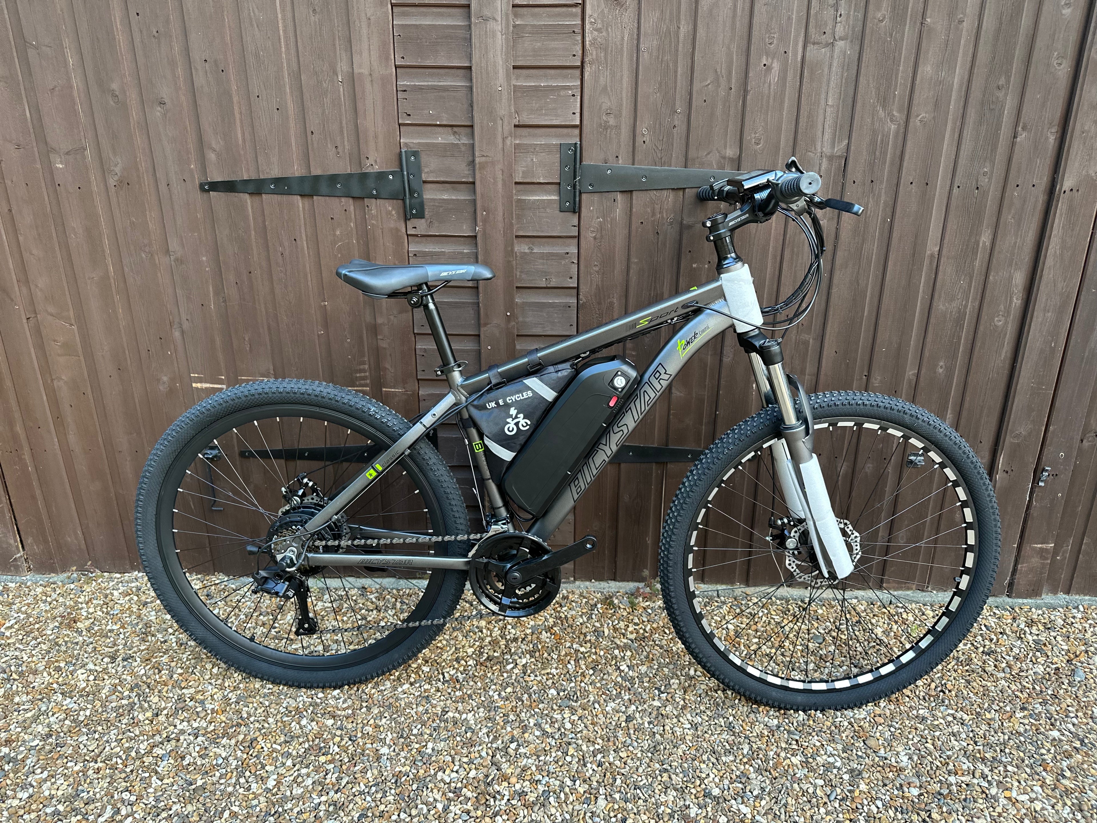 Bicystar electric bike grey edition 36v 250 Watts 27.5/29 inch Mountain bike Road legal Power