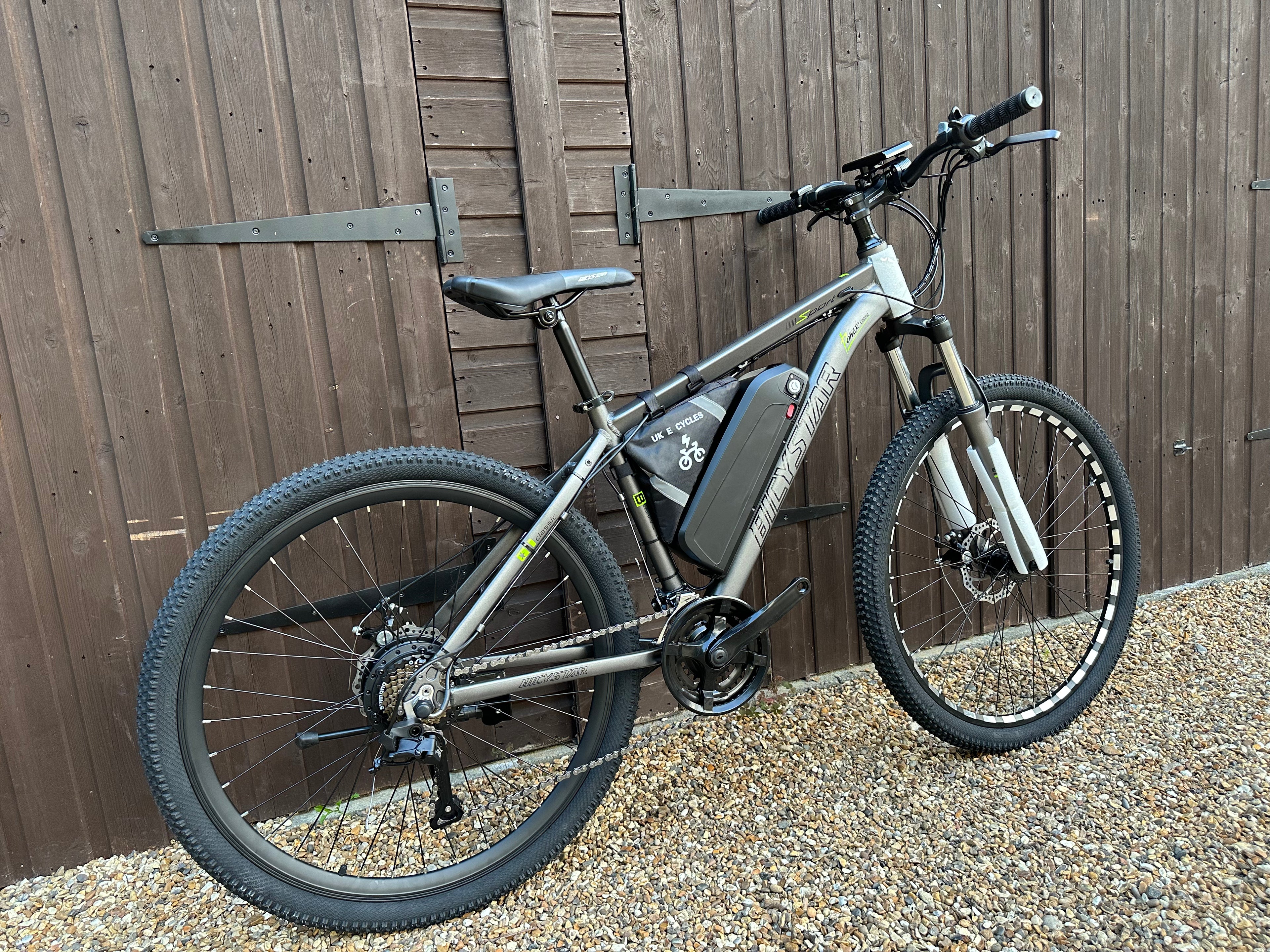 Bicystar electric bike grey edition 36v 250 Watts 27.5/29 inch Mountain bike Road legal Power
