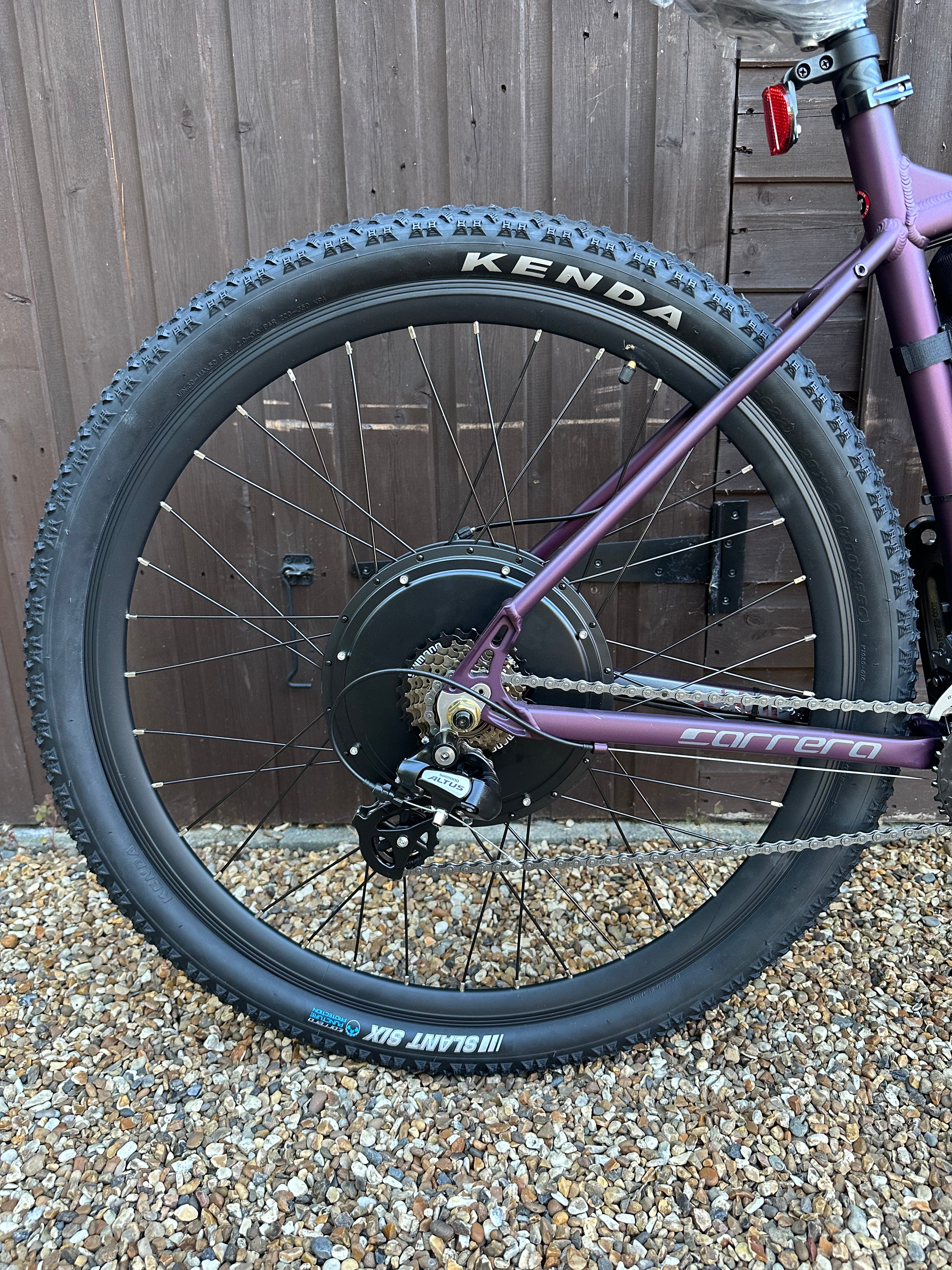 Carrera Hellcat electric bike 48v/52v 1500 Watts 29inch Mountain bike Purple edition