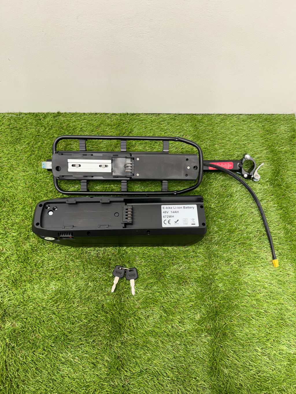 48v 14ah Li-ion Ebike Battery Electric Bike with 2a charger On Rear Rack