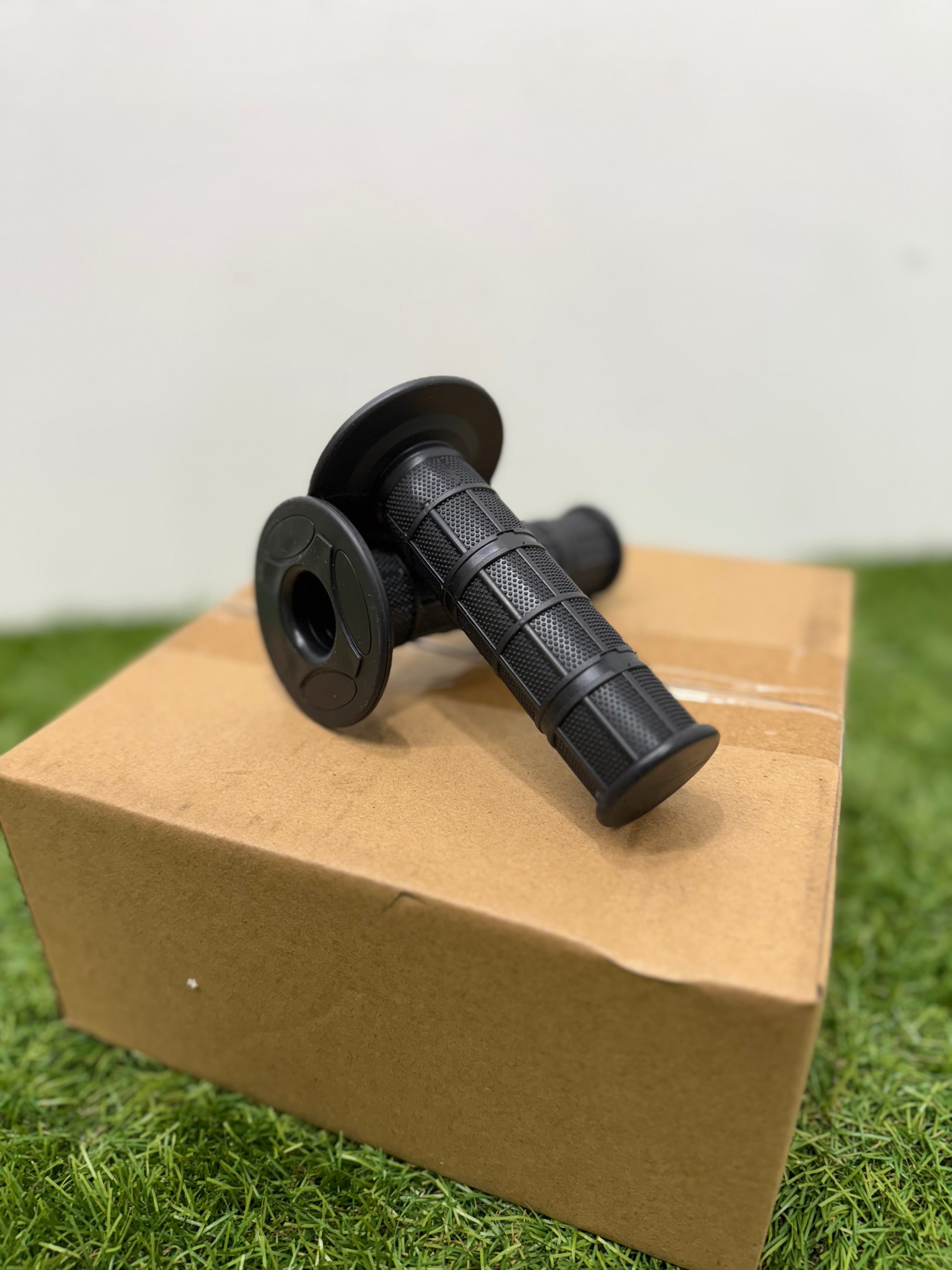 Bike Twist Throttle Grips MX Enduro Tapered Dual Compound Diamond Waffle Soft