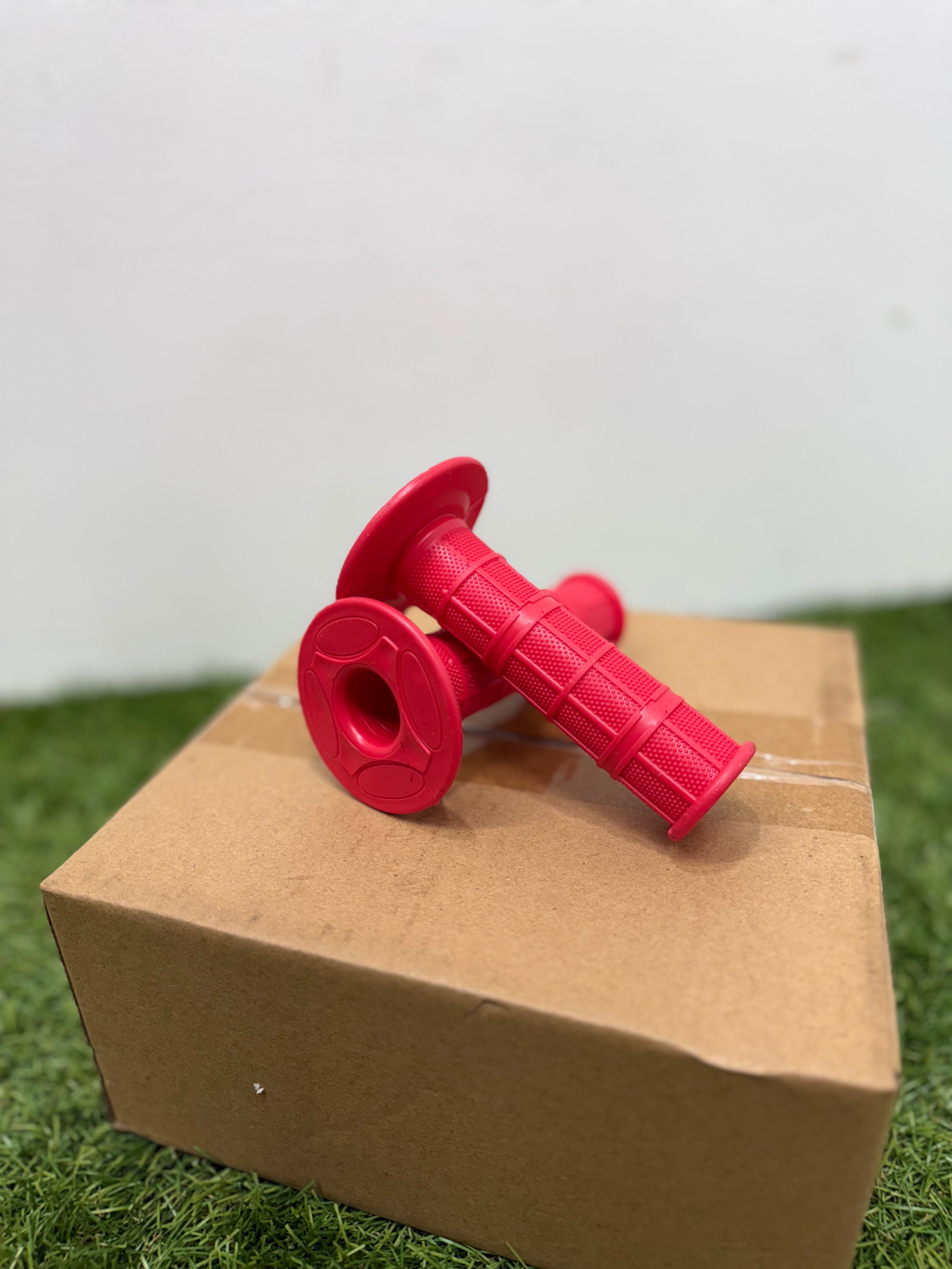 Bike Twist Throttle Grips MX Enduro Tapered Dual Compound Diamond Waffle Soft