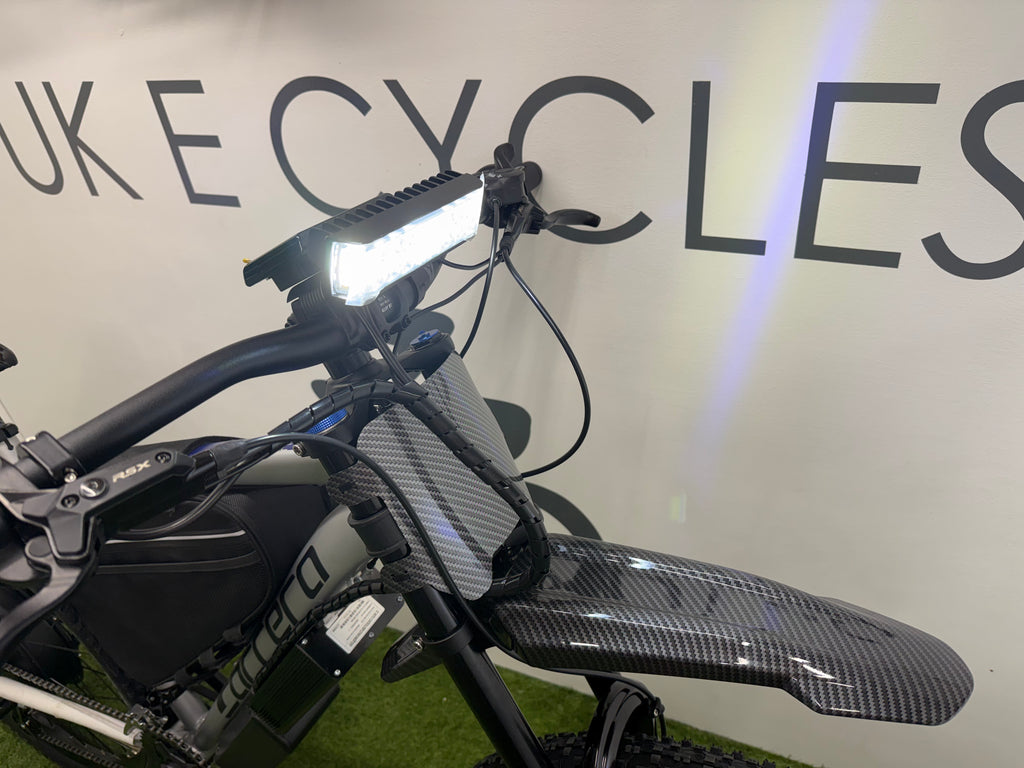 Carrera Valour Disc electric bike 72v 3000 Watts mtx Lithium🔋 Silver Edition With Double Shoulder Forks