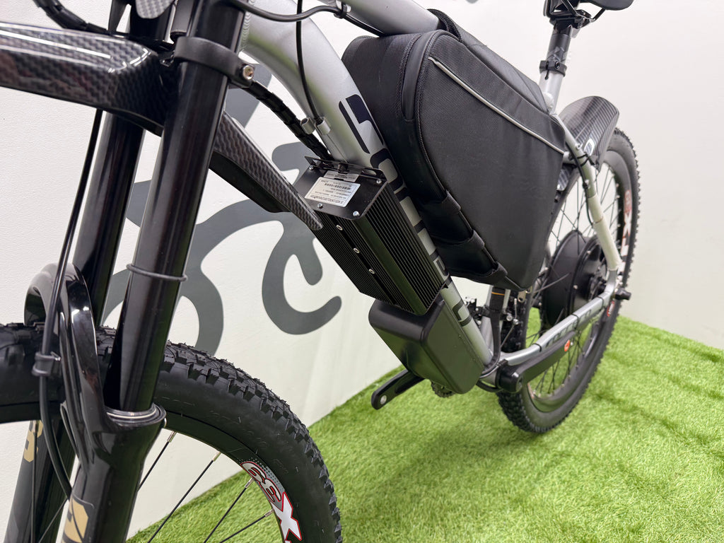 Carrera Valour Disc electric bike 72v 3000 Watts mtx Lithium🔋 Silver Edition With Double Shoulder Forks