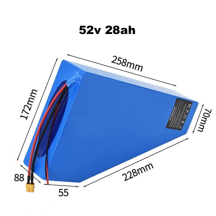 52v 28ah Triangle Li-ion Ebike Battery Electric Bike with 3a charger Soft Case