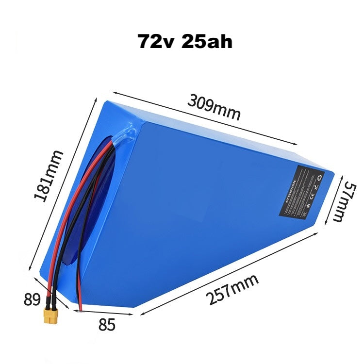 72v 25ah Triangle Li-ion Ebike Battery Electric Bike with 4a charger Soft Case
