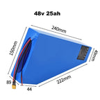 48v 25ah Triangle Li-ion Ebike Battery Electric Bike with 3a charger Soft Case