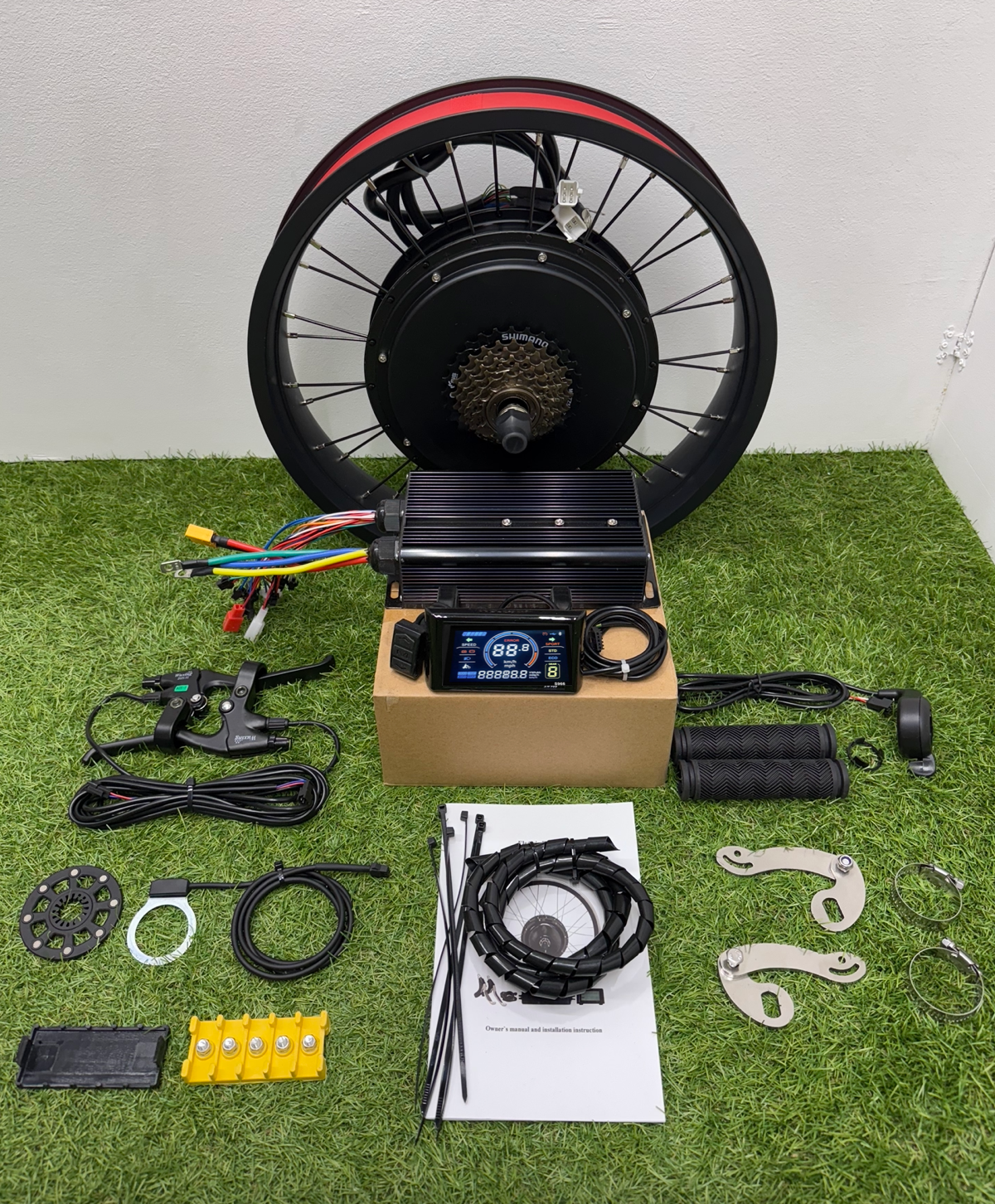 72V 60Amp 3000W Electric Fat Bike Conversion Ebike Kit sw900 Colour Display 20/26 x4inch