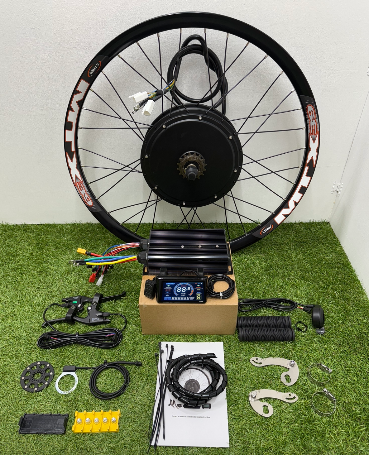 72V 60Amp 3000W Electric Bike Conversion Ebike Kit sw900 Colour Display 26/27.5/29 inch MTX