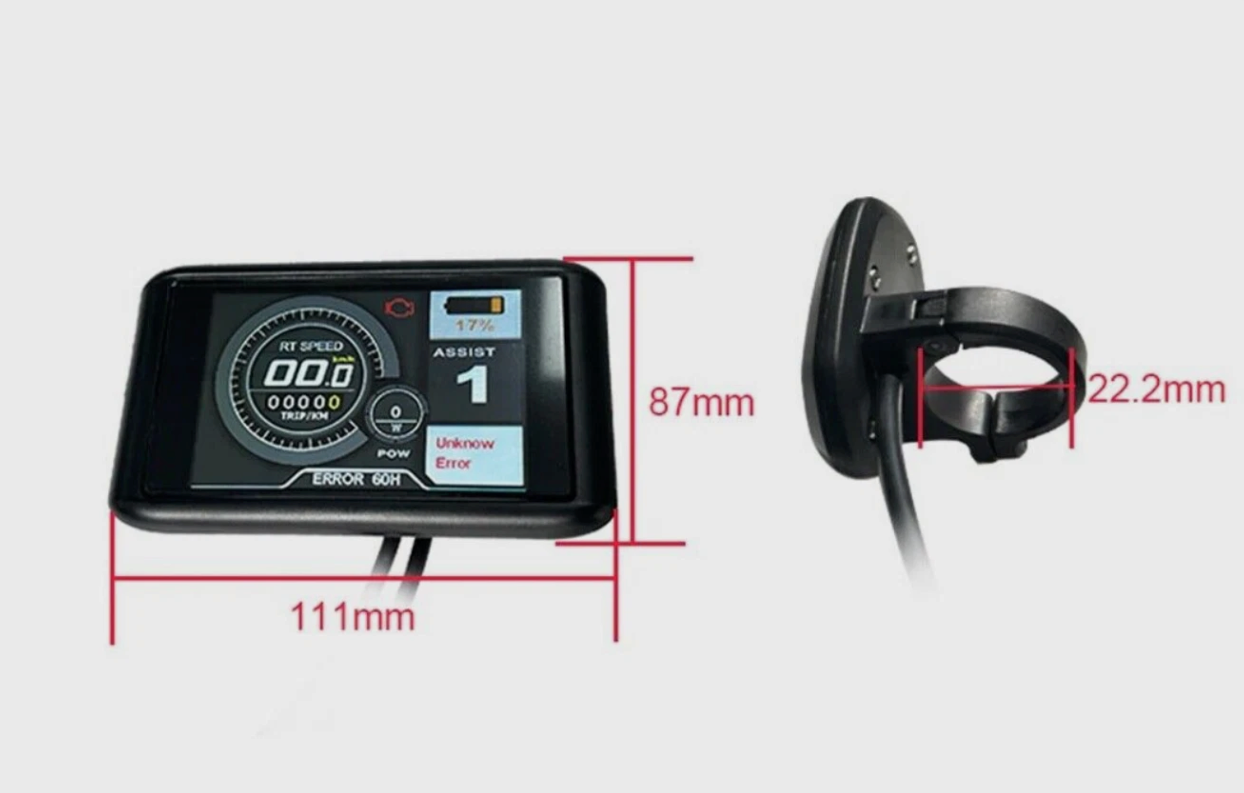 Electric Bike UKC1 Colorful Display LCD Display Panel SM Plug 24v-72v