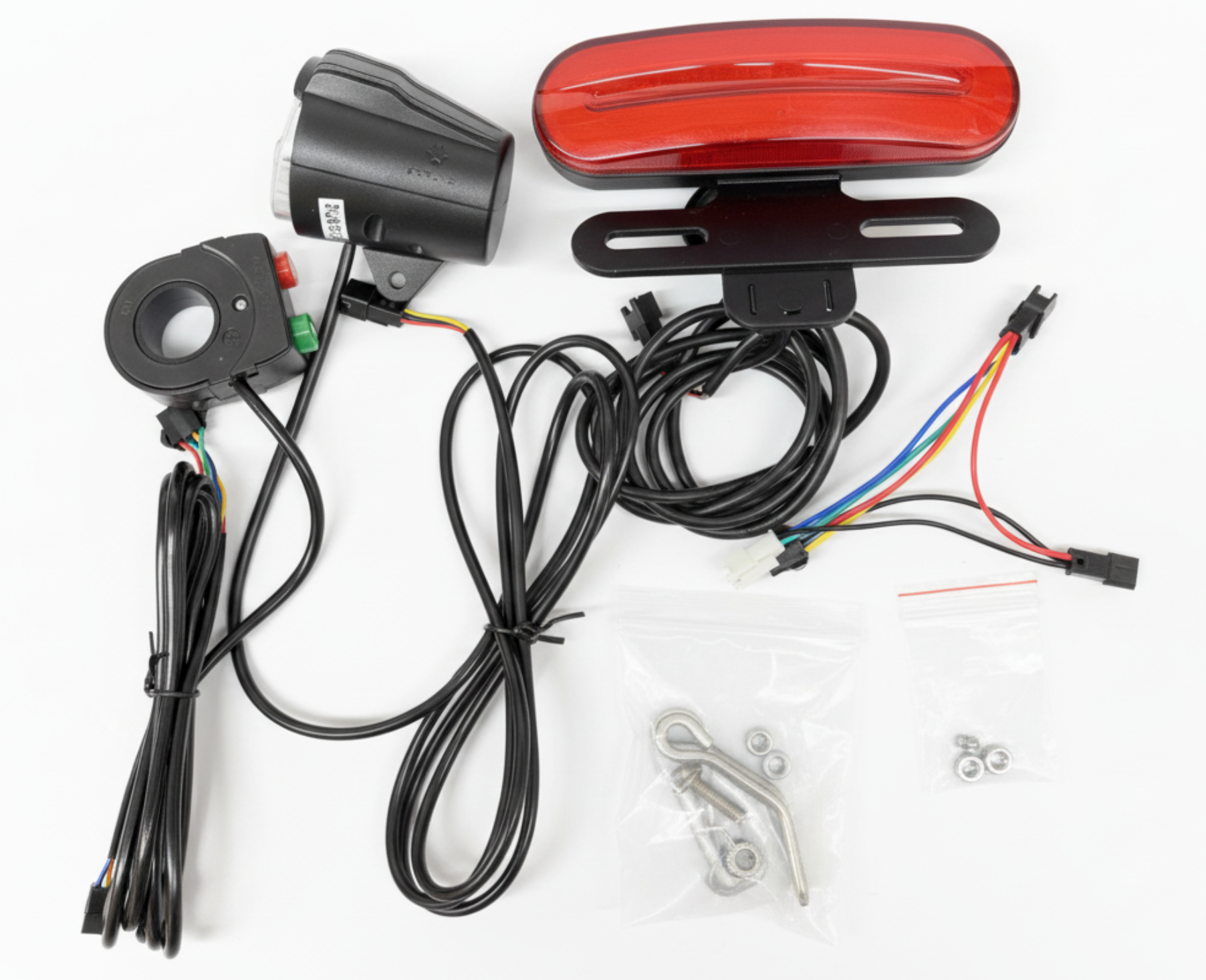 E-bike Front Rear Lights LED With Horn 24/52V Electric Bike Light Set