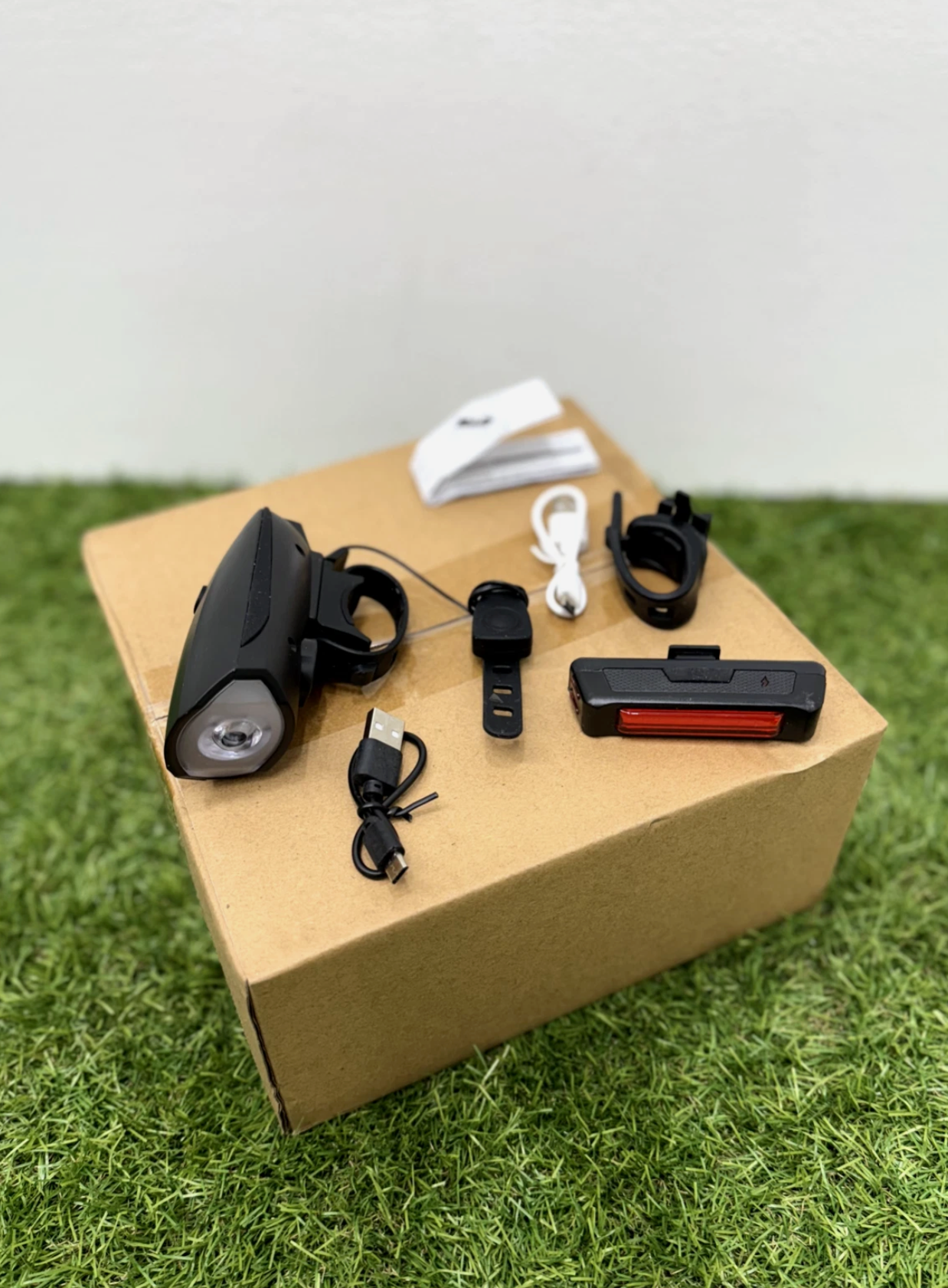 Bicycle Front and Rear Lights with Horn USB Rechargeable Bike Headlights