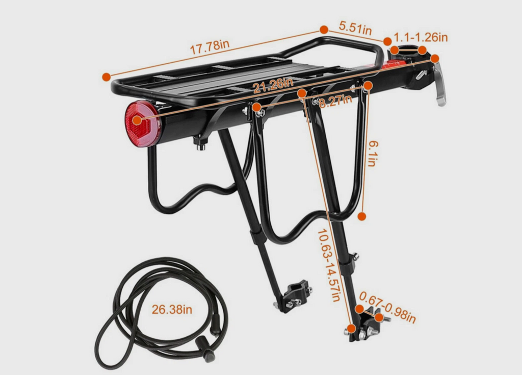 Bike Rear Cargo Rack Quick Release Carrier Bicycle Pannier Luggage Cargo Holder