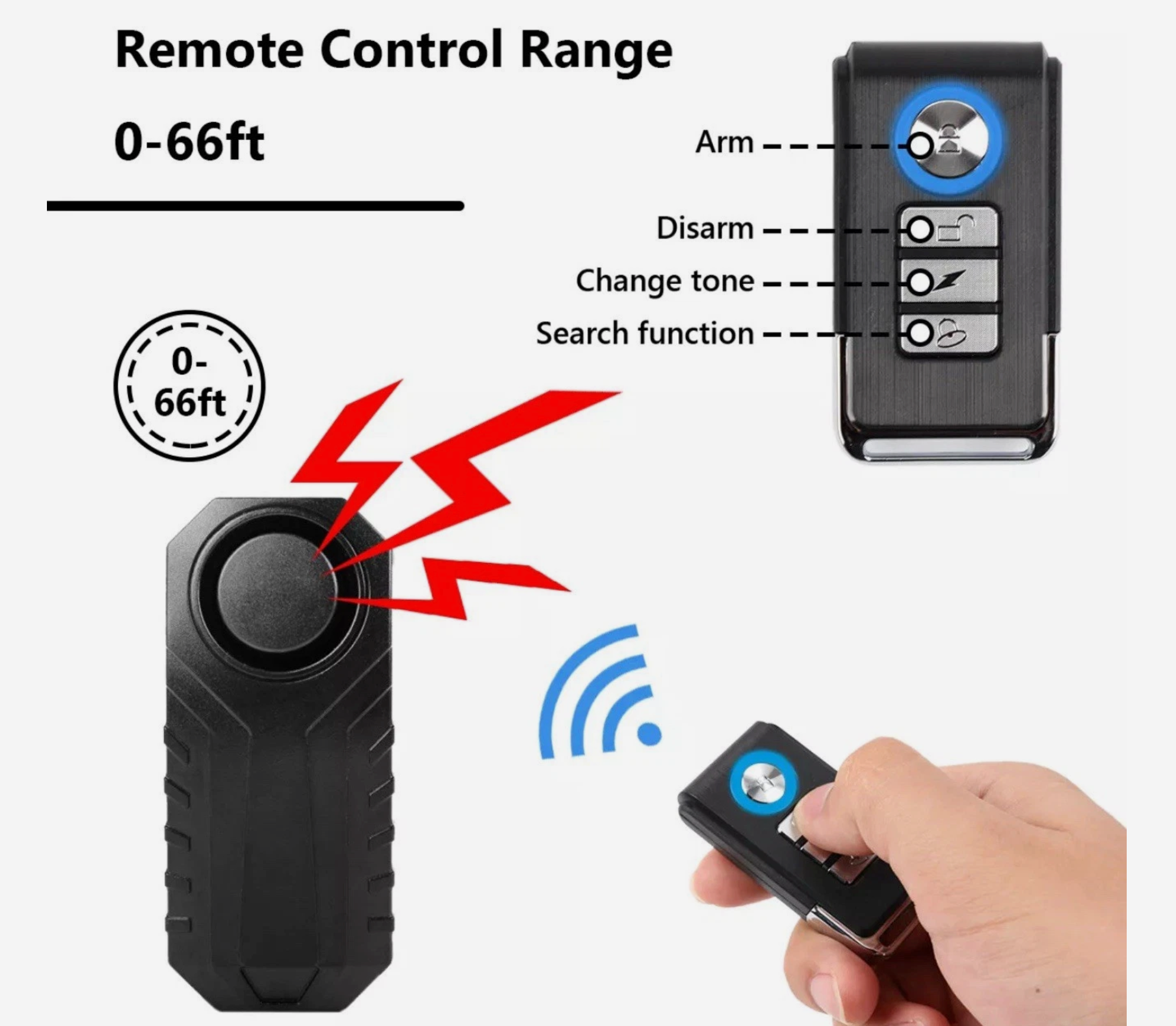 Wireless Anti-Theft Burglar Security Alarm For E-Bikes,Bikes,Motorcycle,Scooter And more