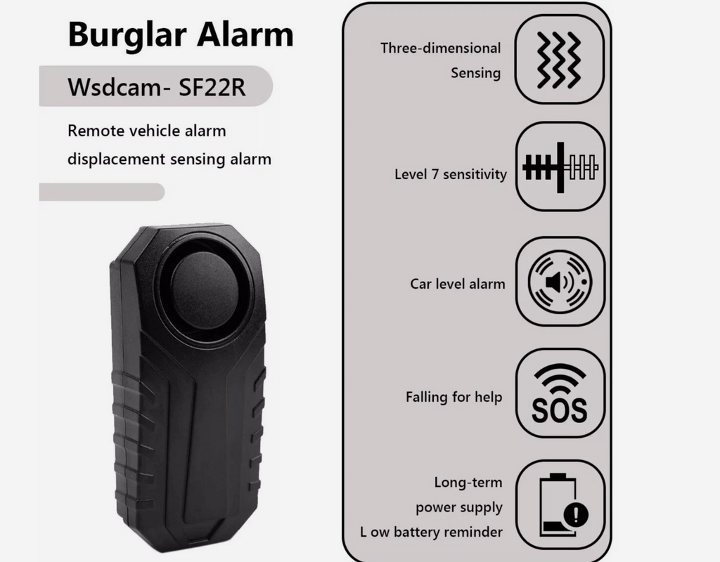 Wireless Anti-Theft Burglar Security Alarm For E-Bikes,Bikes,Motorcycle,Scooter And more