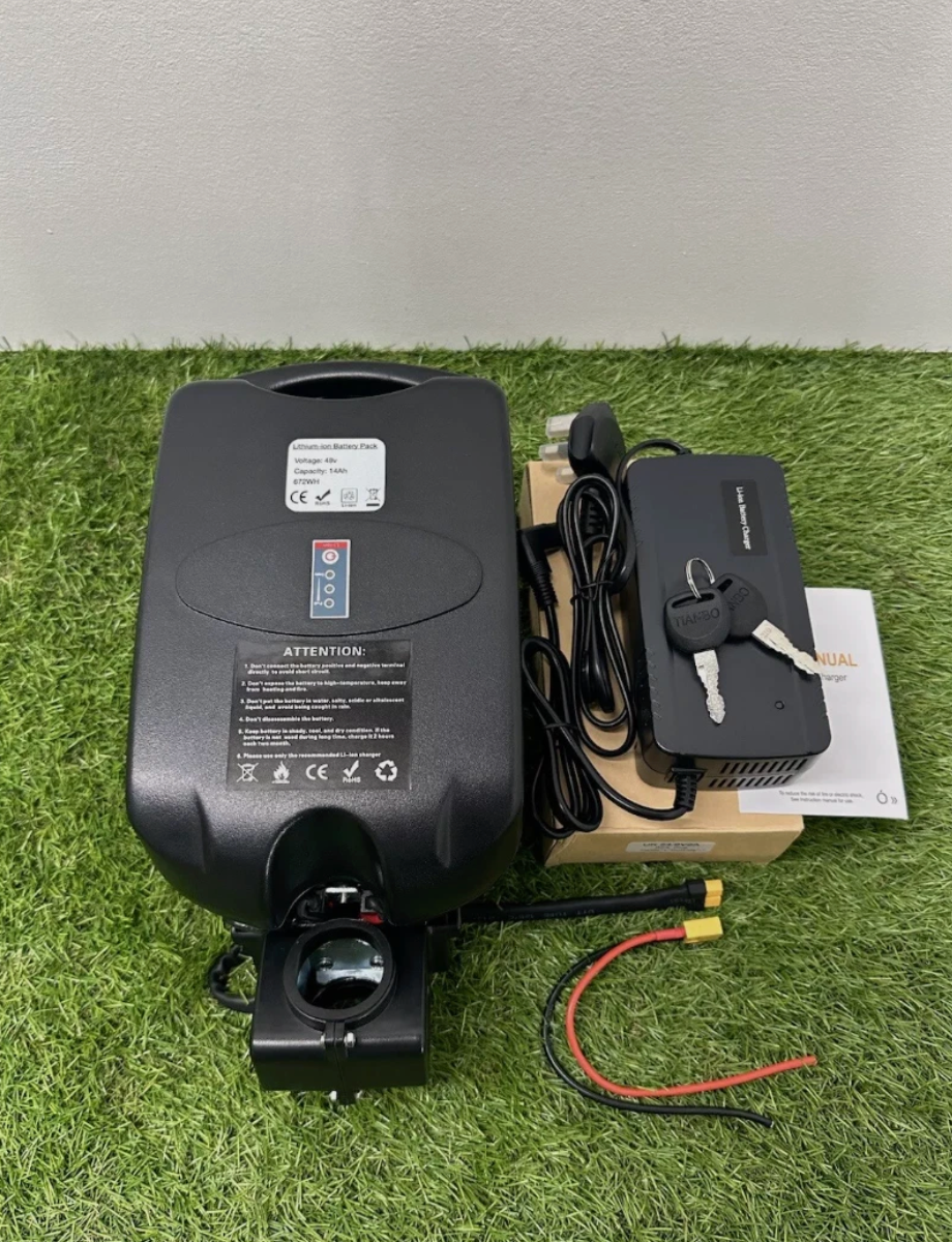 48v 14ah Electric Bike Li-ion Ebike Frog Seat Post Battery with 2a charger