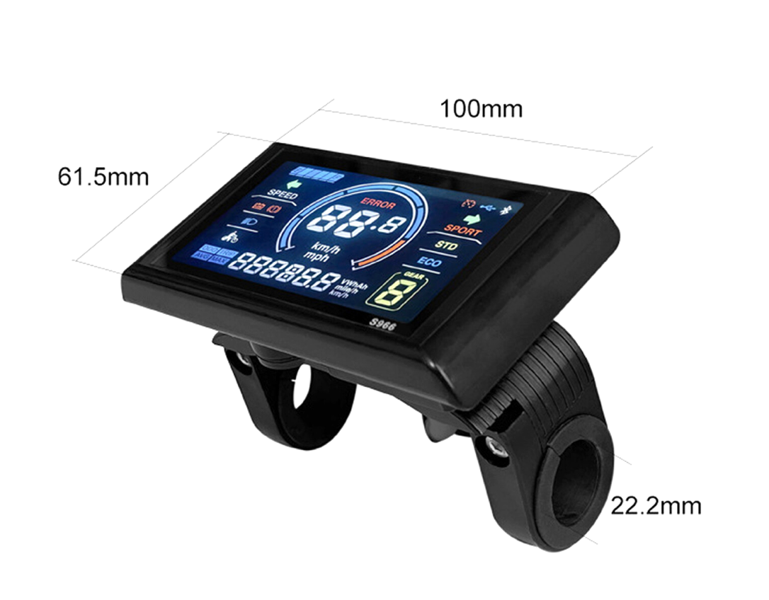 Ebike Colour SW900 LCD Display Control Electric Bicycle Speed Meter 36-72V