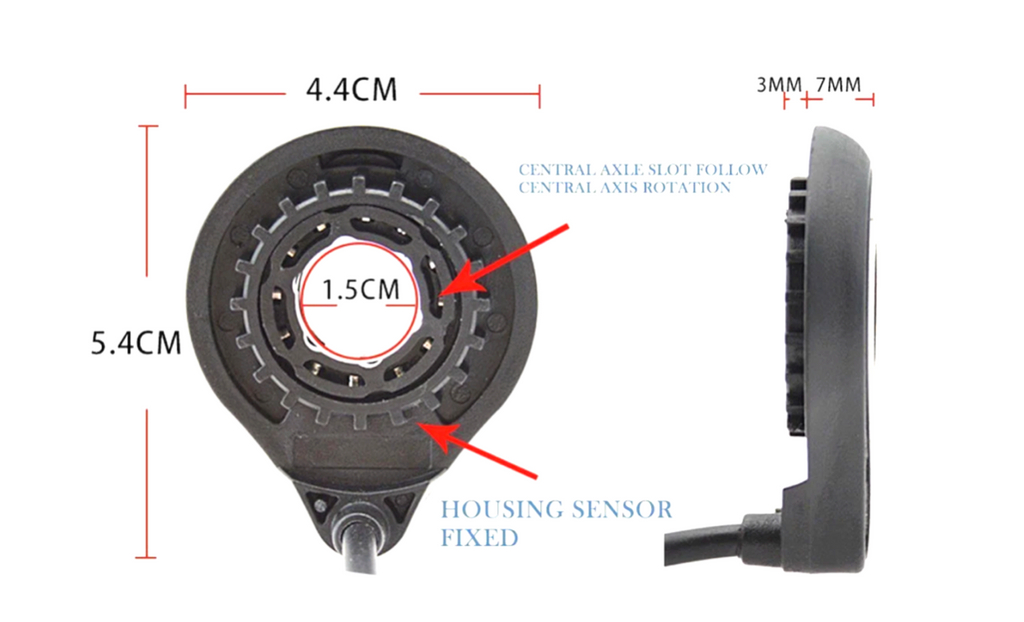 Electric E-Bike 12 Magnets PAS Pedal Assist Sensor Neatest Yet With sm Connector
