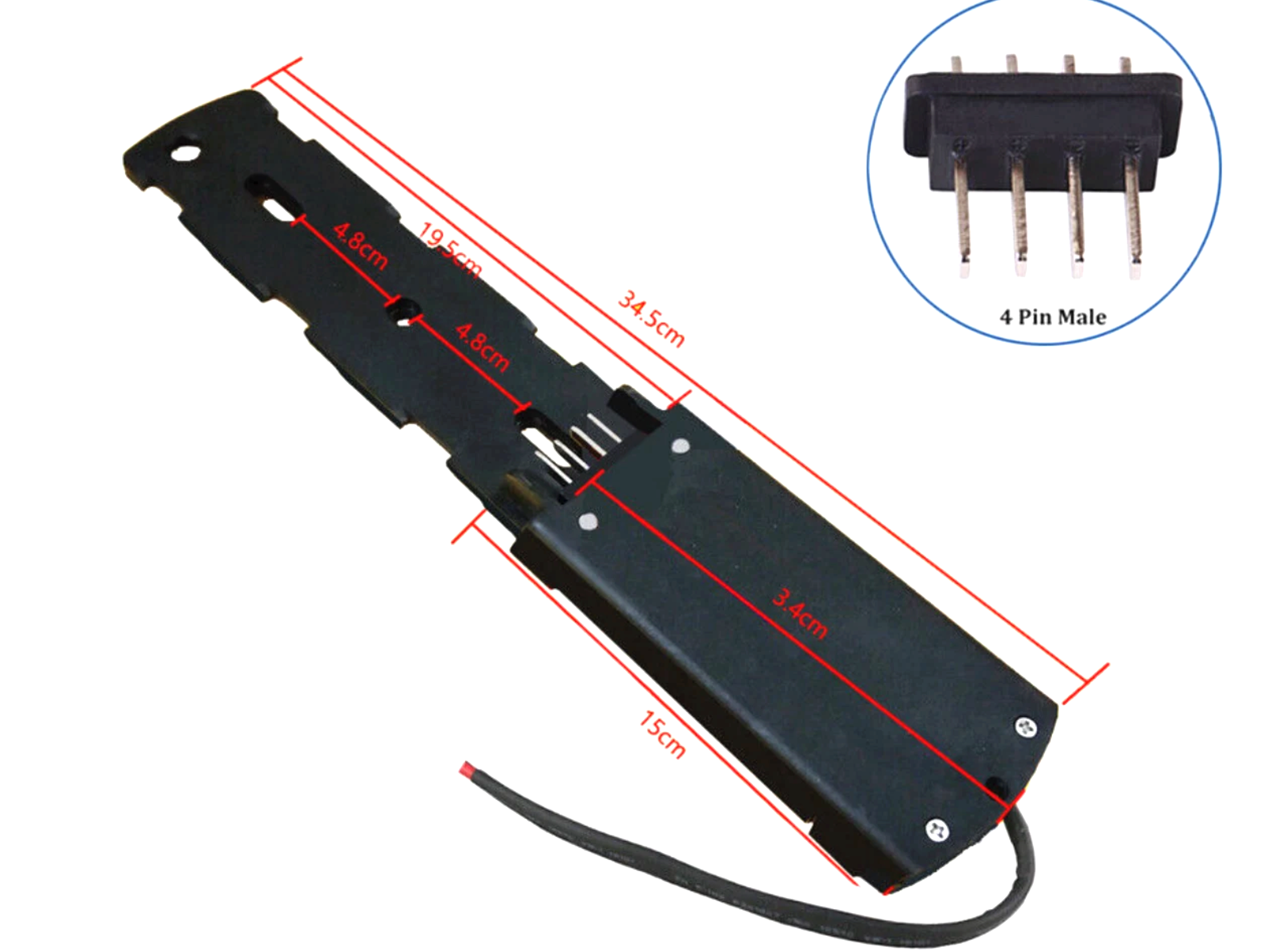 e-Bike Battery Mounting Plate Bracket Support 4 pin haliong 1