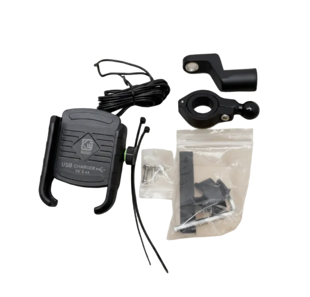 Phone Charger Holder With USB Electric bike/Motorbike Mount Cradle Input 12V-90V