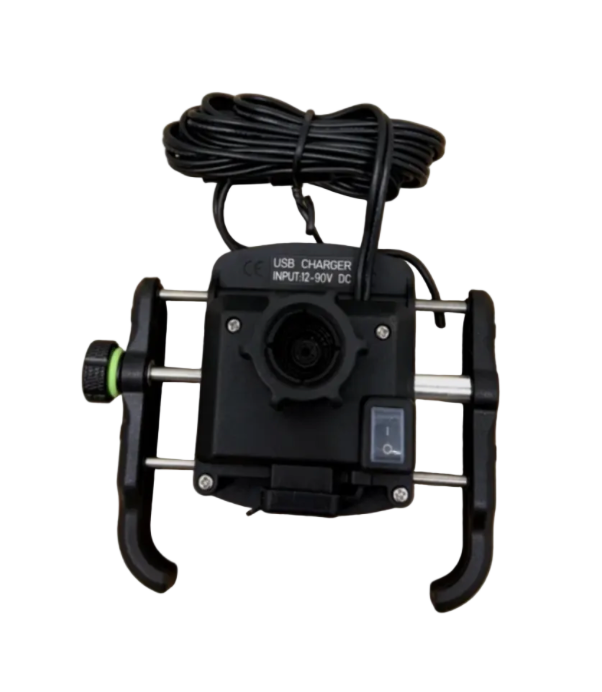 Phone Charger Holder With USB Electric bike/Motorbike Mount Cradle Input 12V-90V