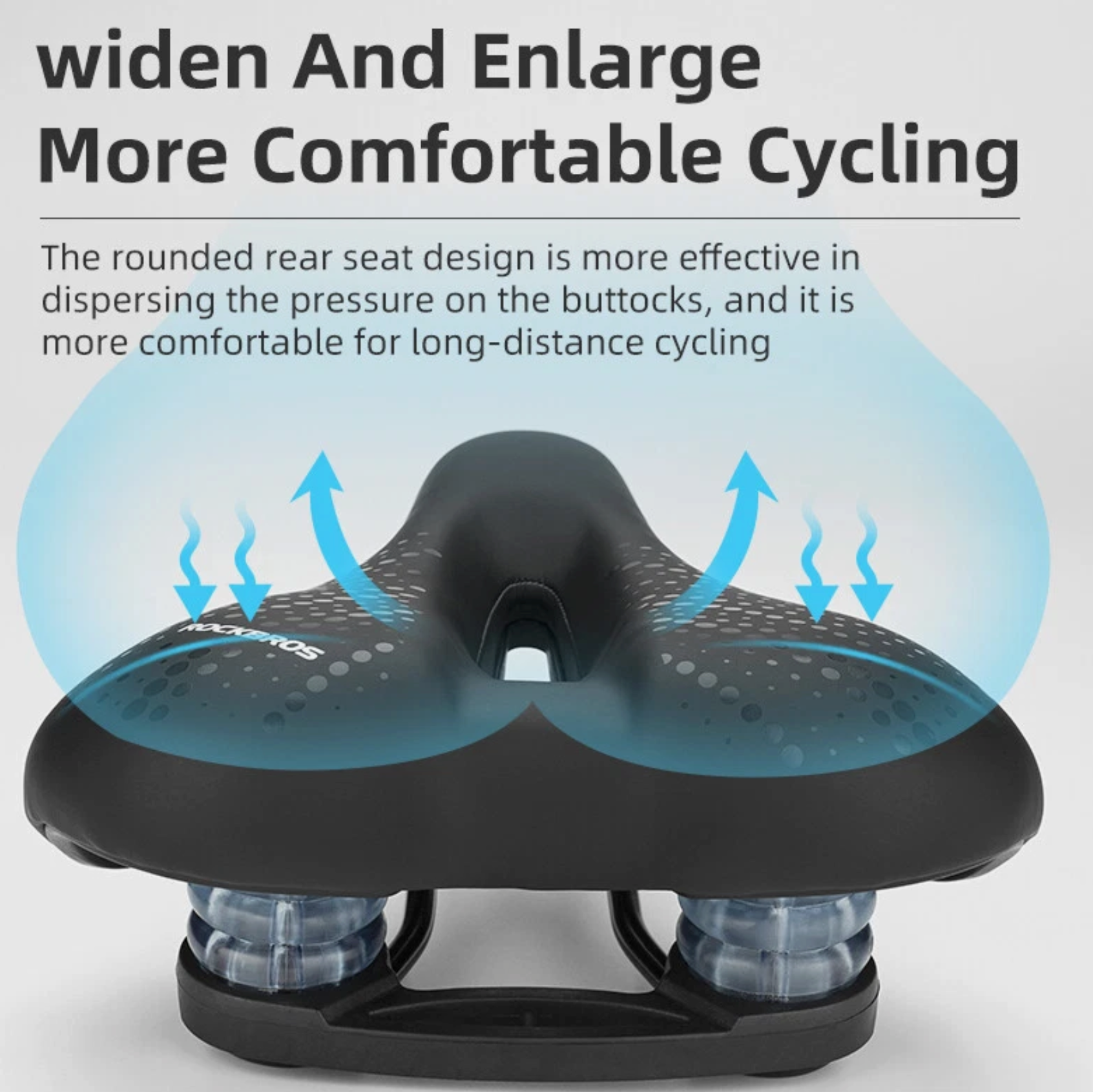 ROCKBROS Bike Saddle Hollow Breathable Soft MTB Road Shock Absorption Seat