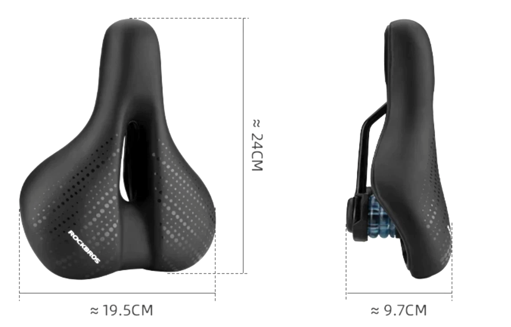 ROCKBROS Bike Saddle Hollow Breathable Soft MTB Road Shock Absorption Seat