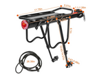 Bike Rear Cargo Rack Quick Release Carrier Bicycle Pannier Luggage Cargo Holder