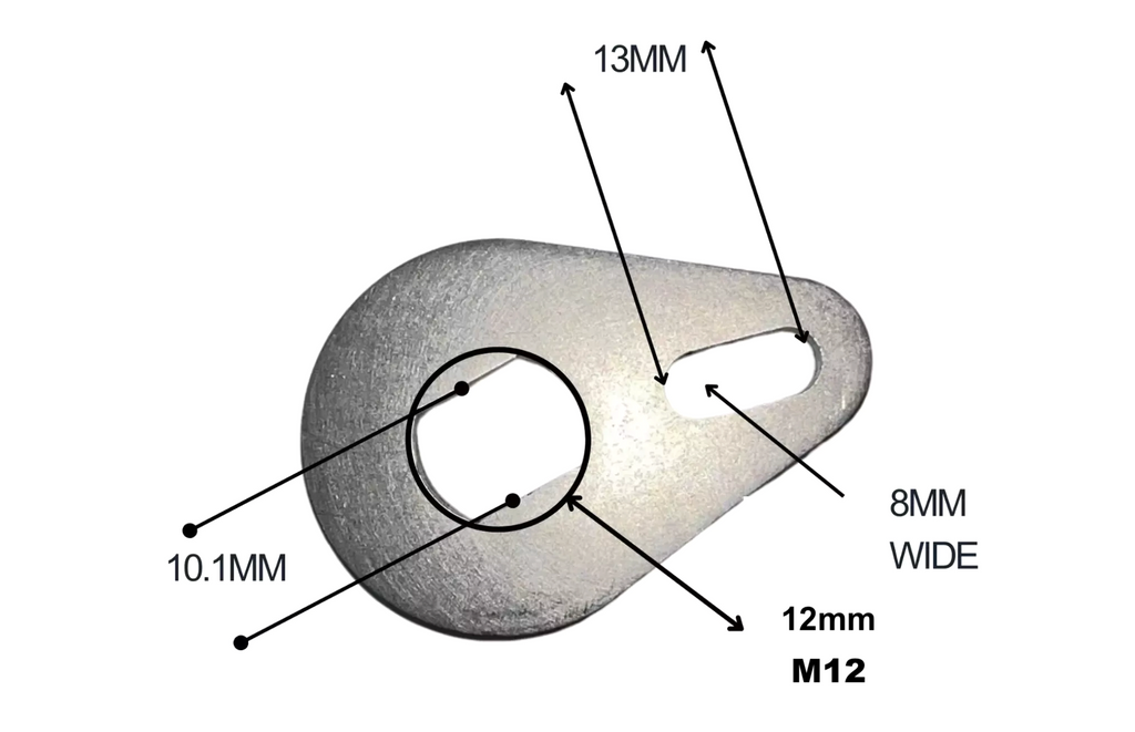 E Bike Torque Arm Universal Carrera Stainless M12,M14, M16 Thickness 5mm
