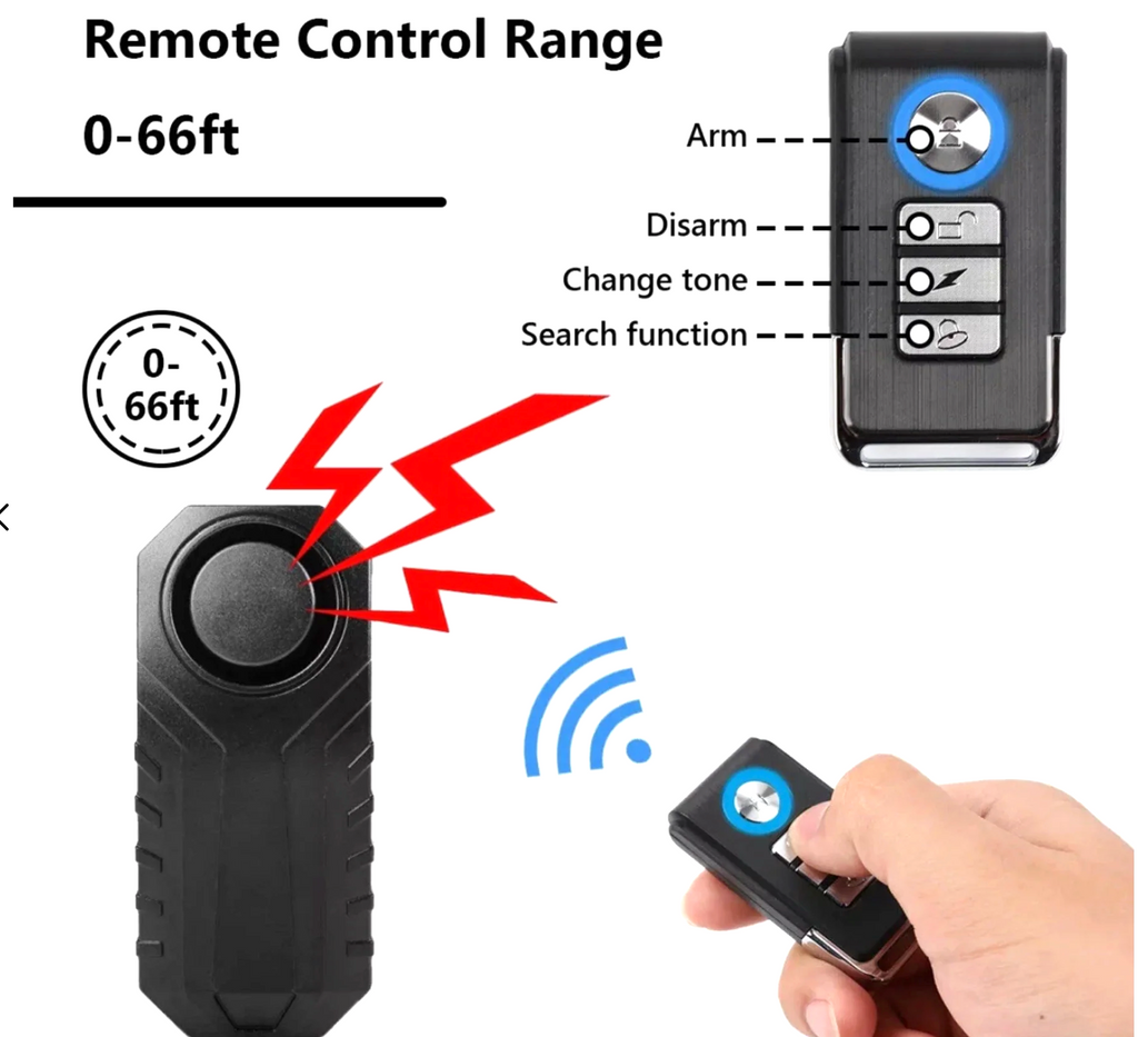 Wireless Anti-Theft Burglar Security Alarm For E-Bikes,Bikes,Motorcycle,Scooter And more