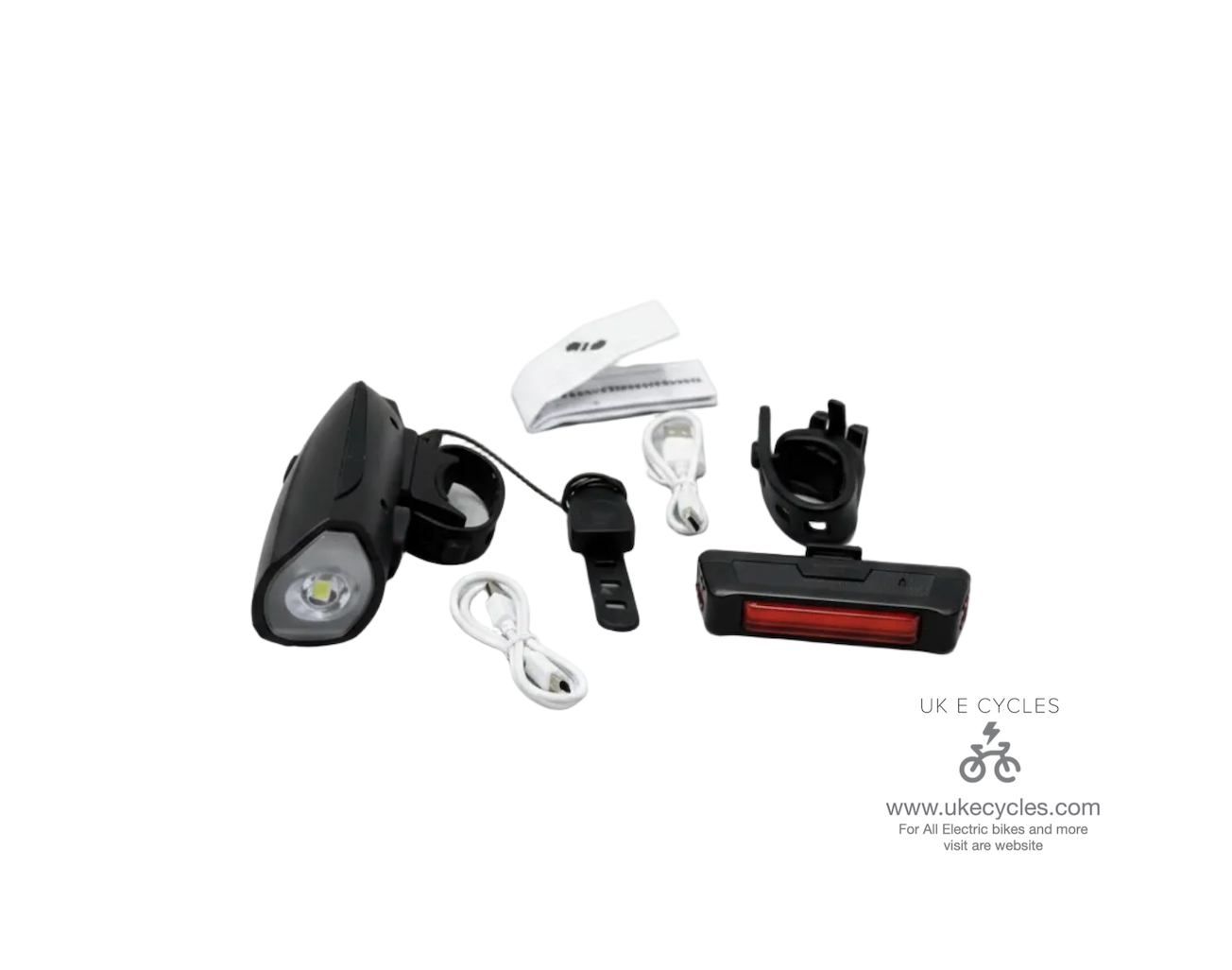Bicycle Front and Rear Lights with Horn USB Rechargeable Bike Headlights