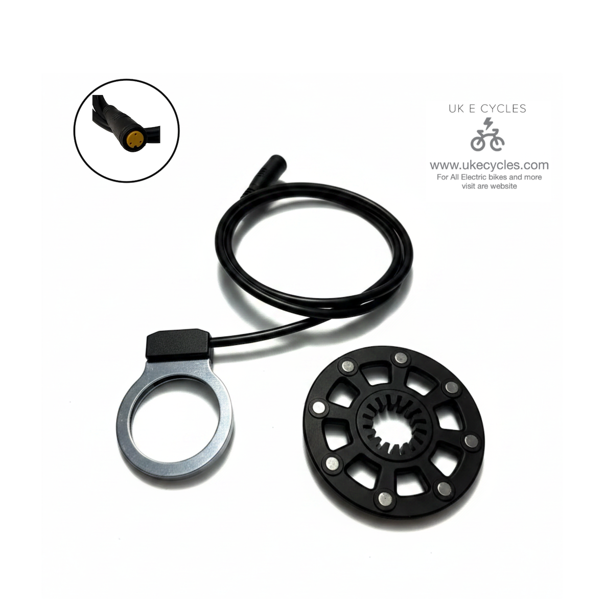 Electric Ebike Pedal Assist Sensor With Waterproof 3 Pin Plug Female 8 Magnet