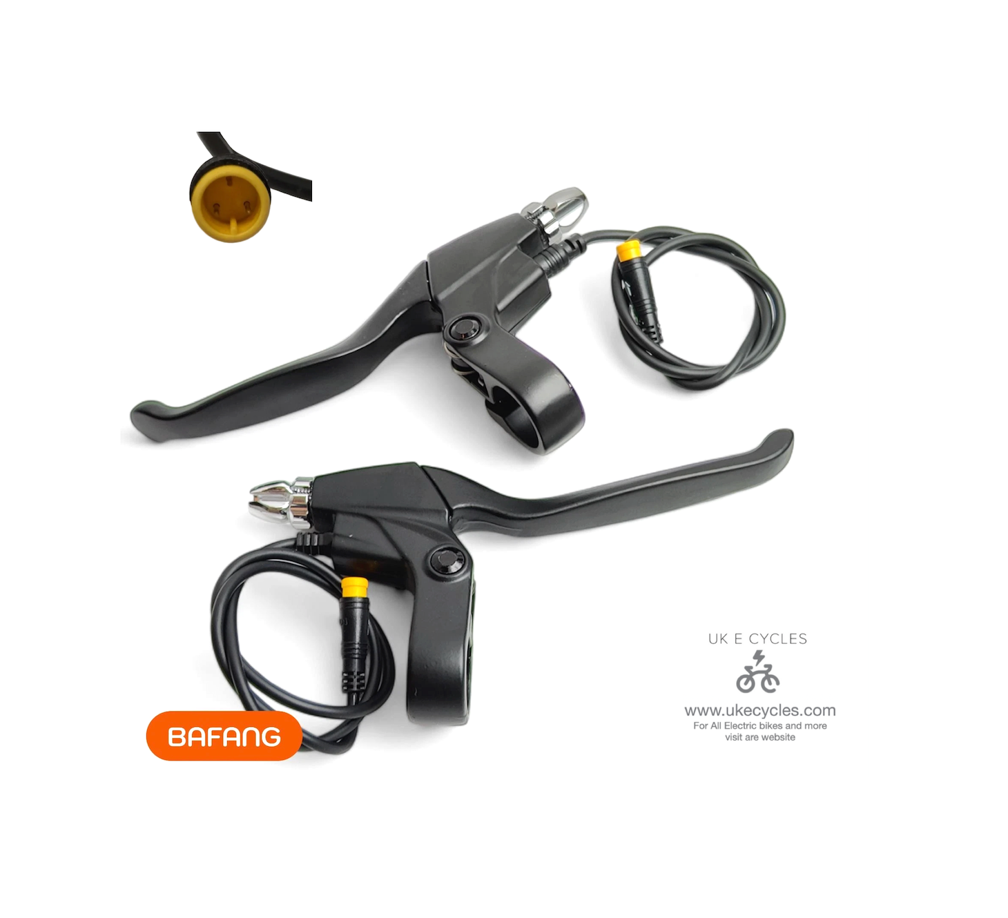 Bafang Brake Levers Pair Electric E-bike Mechanical Short Lever Cutouts 3 pin