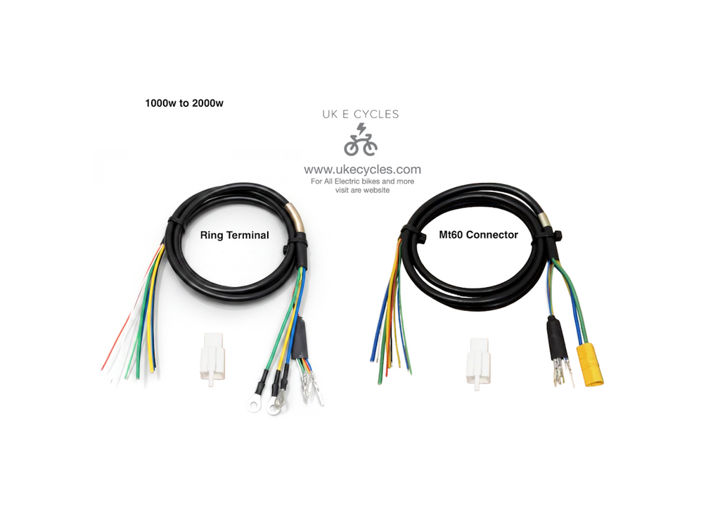 Ebike 1000w-2000w Hub Motor Cable Replacement MT60/Ring terminal
