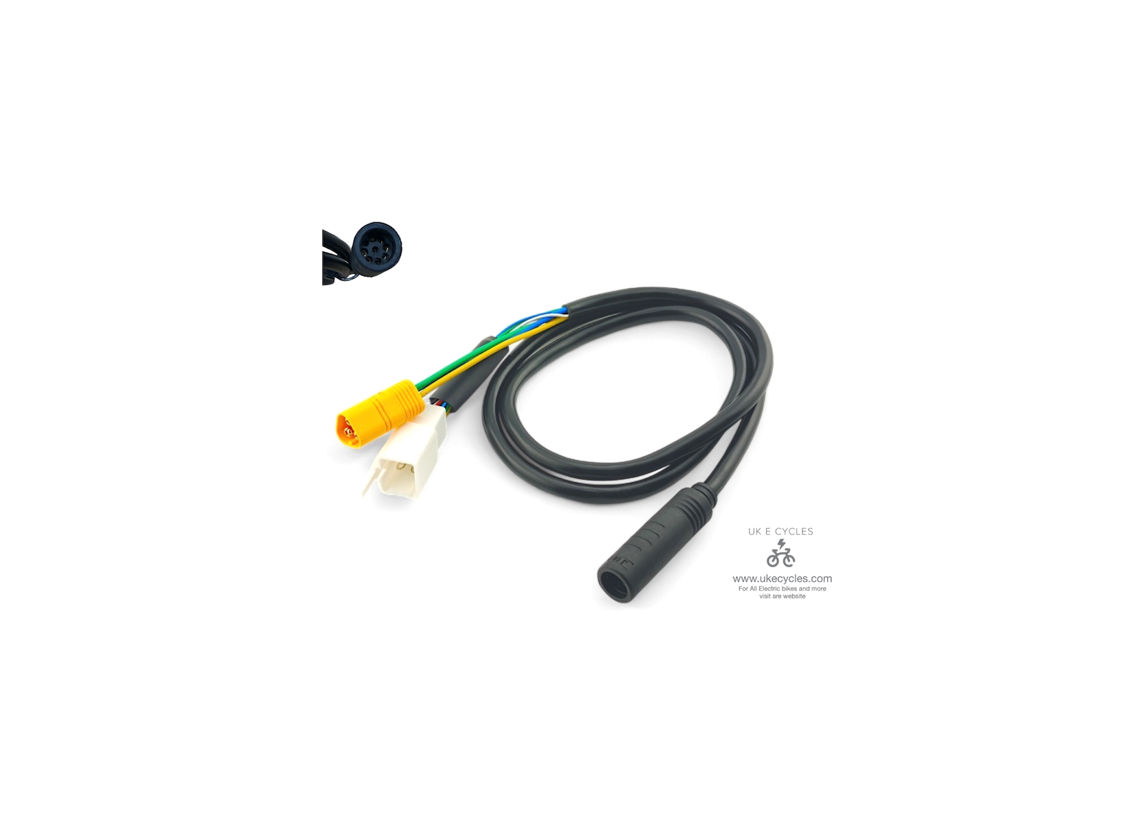 9 Pin To MT60 Phase Ebike Hub Motor Cable Replacement Extension For 250w to 500w