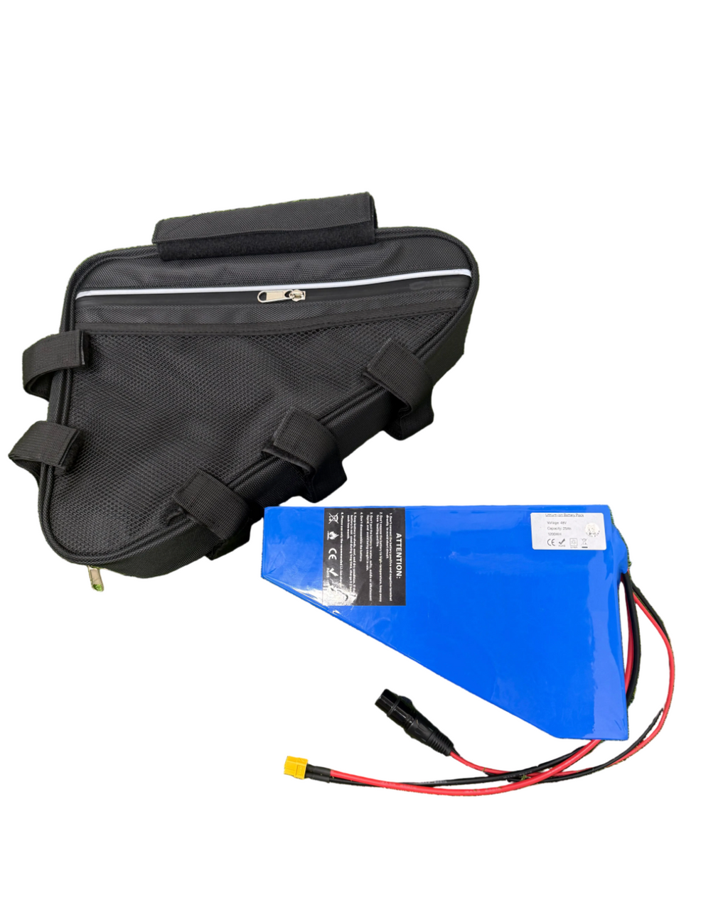 48v 25ah Triangle Li-ion Ebike Battery Electric Bike with 3a charger Soft Case