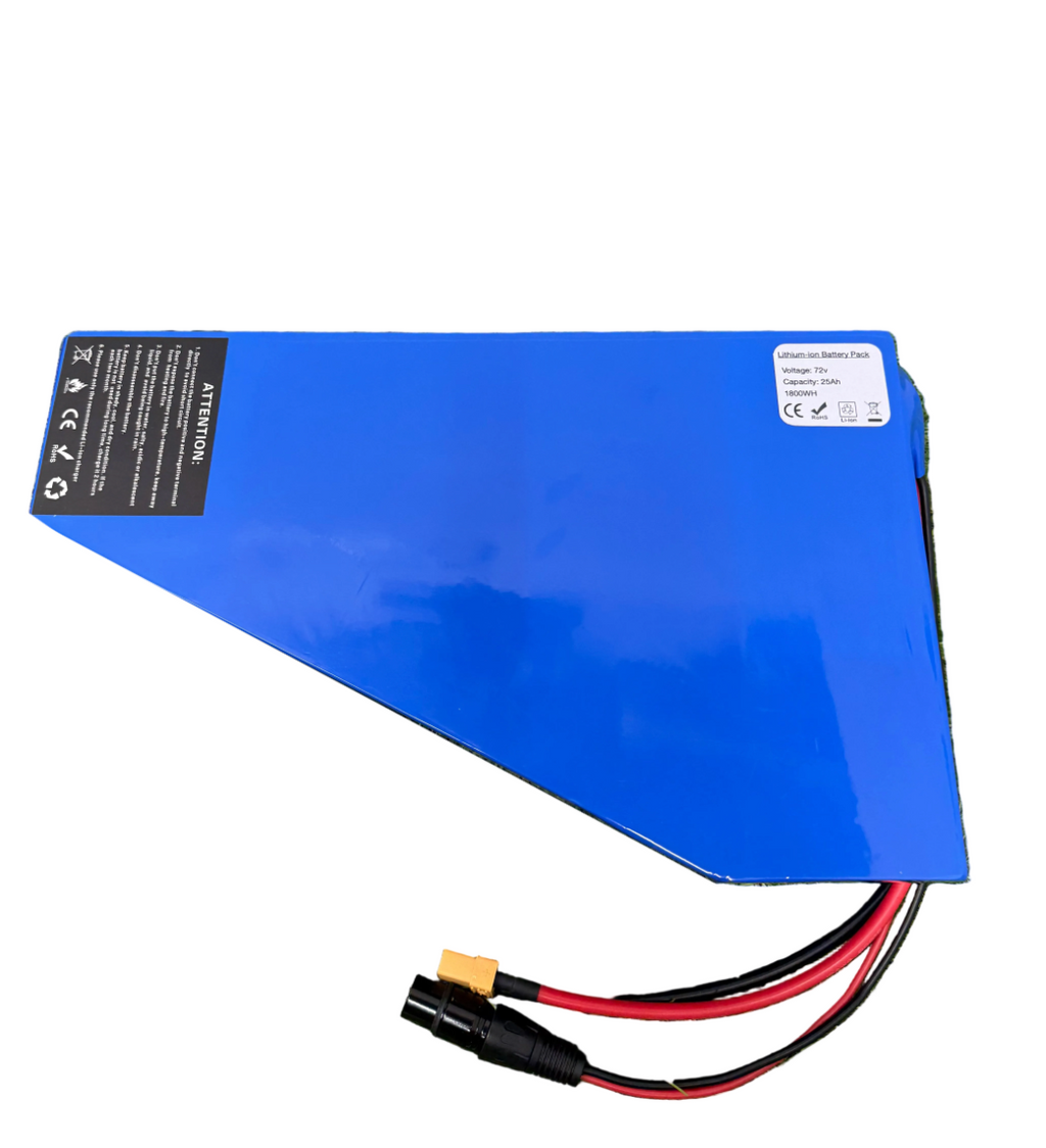 72v 25ah Triangle Li-ion Ebike Battery Electric Bike with 4a charger Soft Case