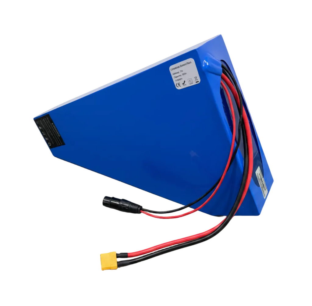 72v 30ah Triangle Li-ion Ebike Battery Electric Bike with 4a charger Soft Case