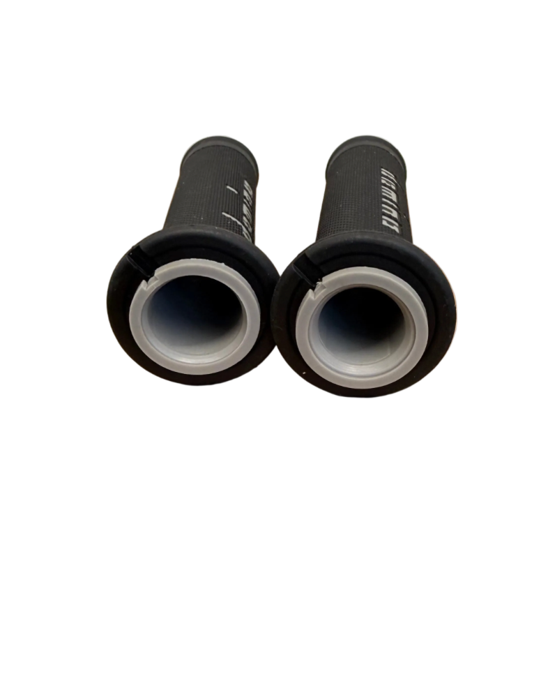Universal Domino Black Grey XM2 Motorcycle Race Grips Track Pair