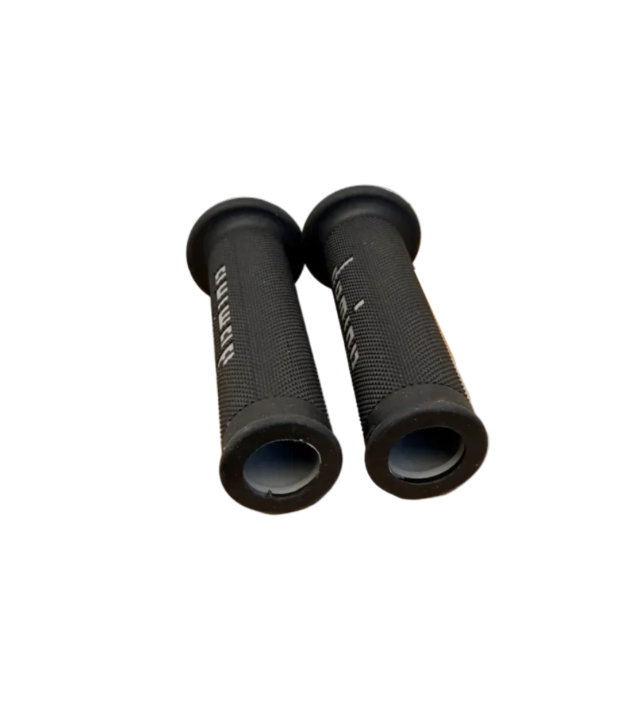 Universal Domino Black Grey XM2 Motorcycle Race Grips Track Pair