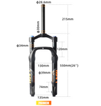 E-bike/Bike Fat Air Suspension Fork 26x4.0inch MTB Front Fork Adjustable lockout