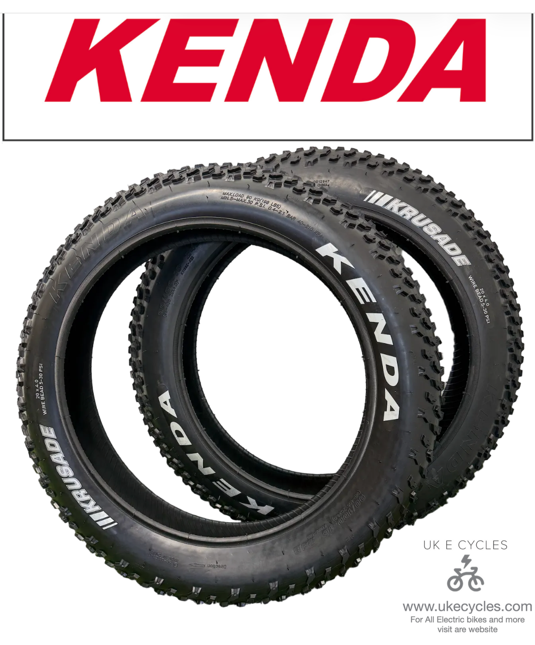 20x4 inch Kenda Krusade Fat Tyres 20" x 4.0"bicycle tire Beach bike MTB